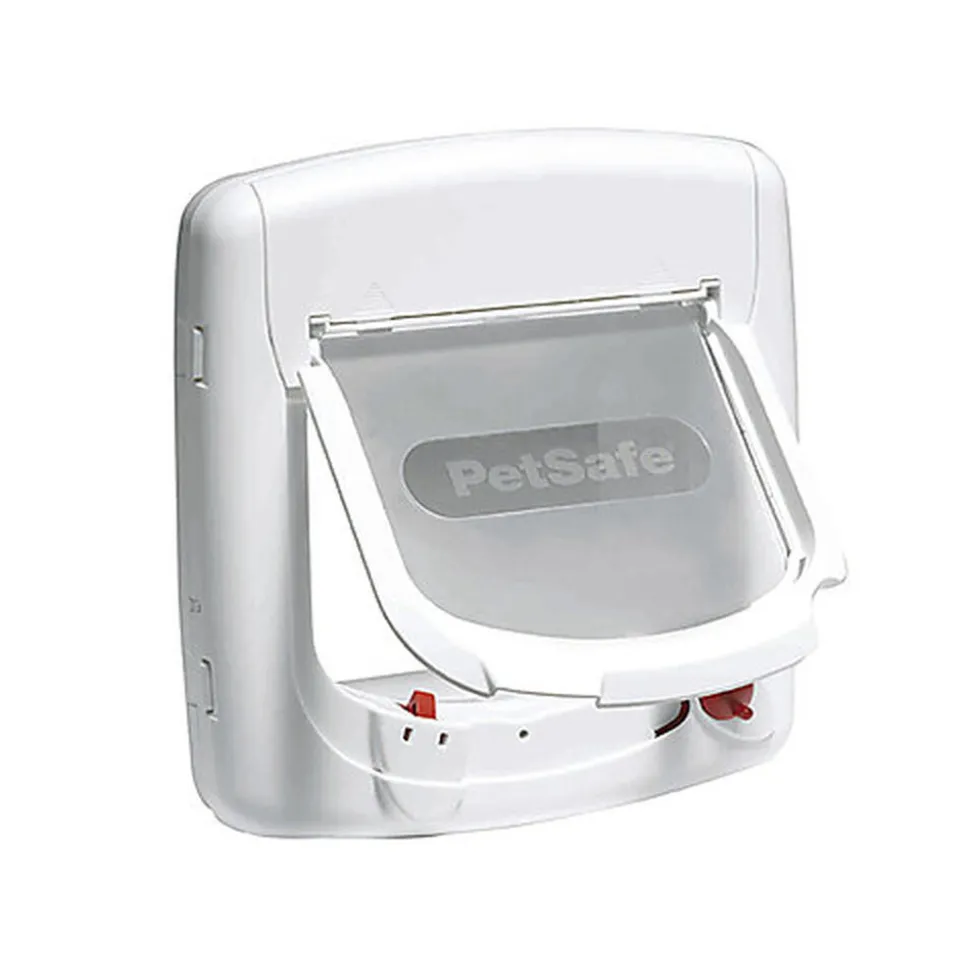 PetSafe - Chatière Porte Magnétique Luxe pour Chiens et chats - Blanc