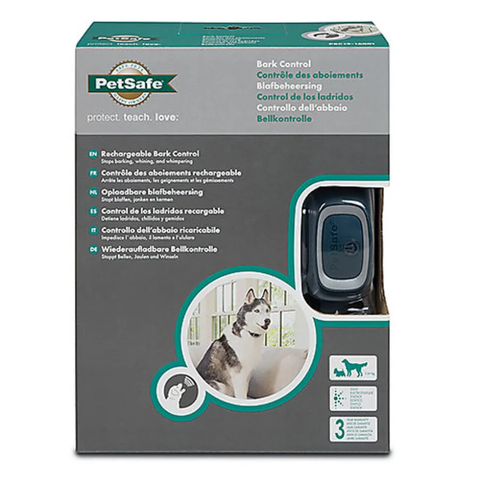 PetSafe - Collier Anti-Aboiement Rechargeable à Stimulations pour Chiens