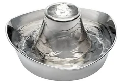 PetSafe - Fontaine à Eau Seaside Inox pour Chien et Chat - 1,7L