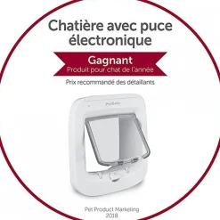 PetSafe - Porte à Puce Electronique pour Chiens et Chats - Blanc