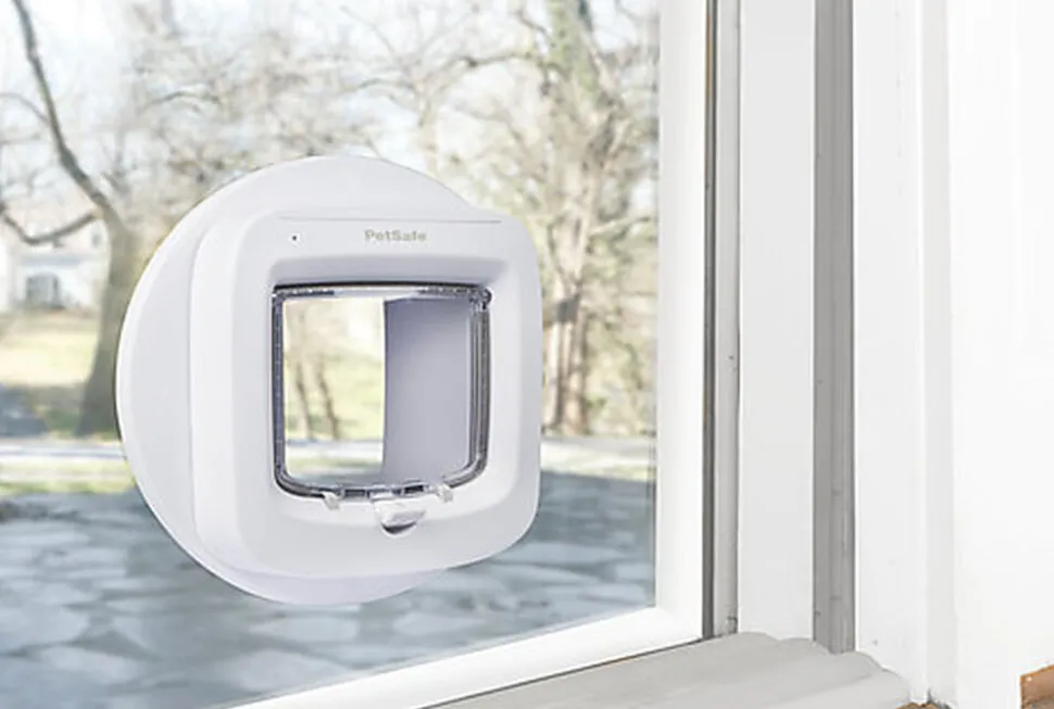 PetSafe - Porte à Puce Electronique pour Chiens et Chats - Blanc