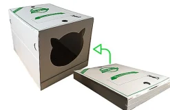 PetSec - Maison de Toilette Pliable Jetable et 100% Biodégradable pour Chats