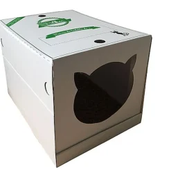 PetSec - Maison de Toilette Pliable Jetable et 100% Biodégradable pour Chats
