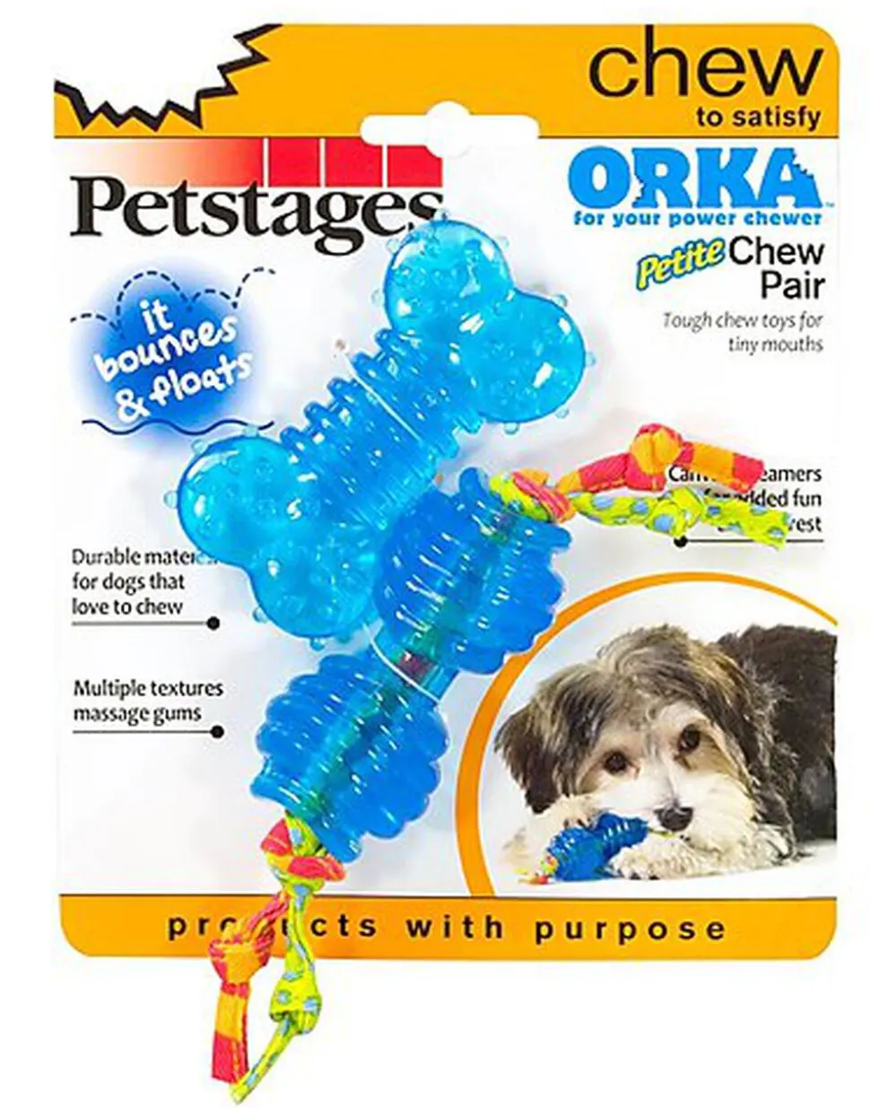 Petstages - Jouets ORKA Ultra Mini Chew Pack pour Chien - x2