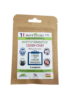 Phytogeo - Vermifuge Naturel 5 Comprimés pour Chiens et Chats