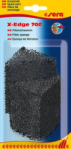 Éponge de filtration sera, noire (2 pces) - X-Edge 700