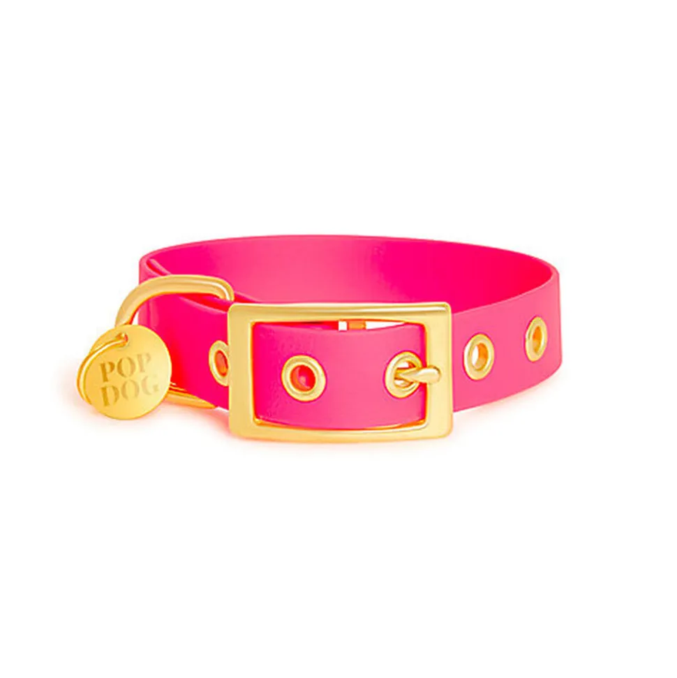 Pop Dog - Collier à ¼illet Glouton Rose pour Chien
