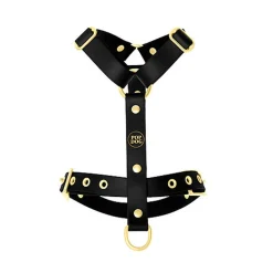 Pop Dog - Harnais à œillets Badass Noir pour Chiens - S