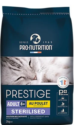 Pro Nutrition - Croquettes Prestige Adult 8+ Sterilised au Poulet Pour Chat