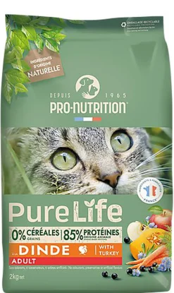Pro Nutrition - Croquettes Pure Life Chat Adult Dinde Pour Chat