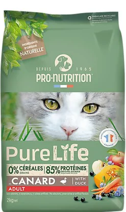Pro Nutrition - Croquettes Pure Life Chat Adult Canard Pour Chat