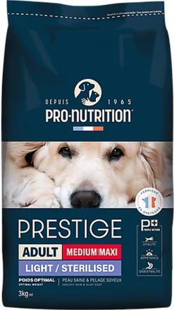 Pro Nutrition - Croquettes Prestige Medium Maxi Adult Light / Sterilised Pour Chien
