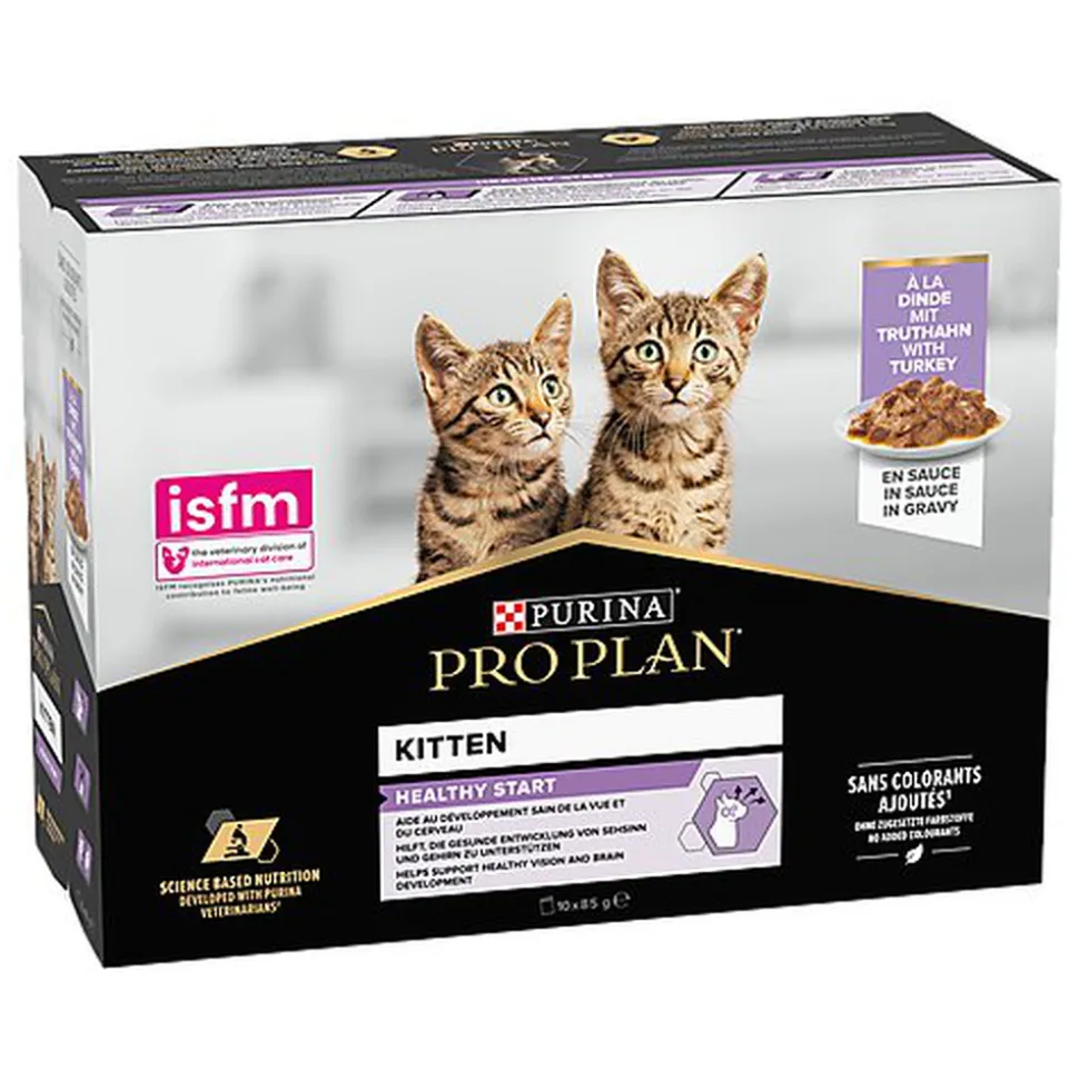 Pro Plan - Bouchée en Sauce NutriSavour Junior à la Dinde pour Chaton - 10x85g