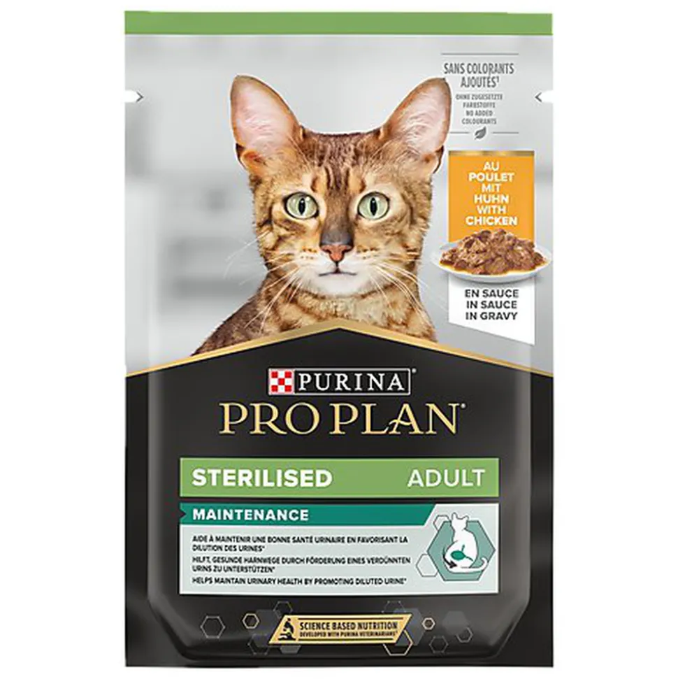 Pro Plan - Bouchée en Sauce NutriSavour Sterilised au Poulet pour Chat Stérilisé - 85g