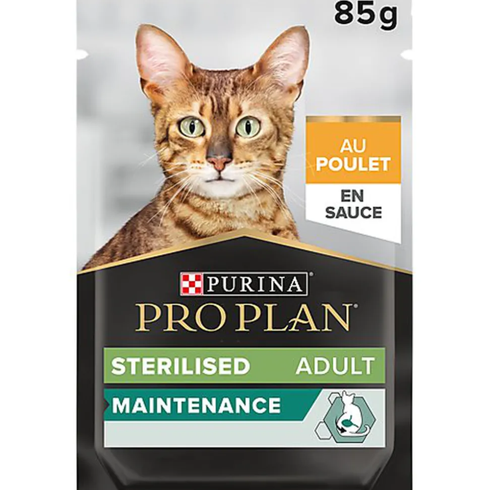 Pro Plan - Bouchée en Sauce NutriSavour Sterilised au Poulet pour Chat Stérilisé - 85g