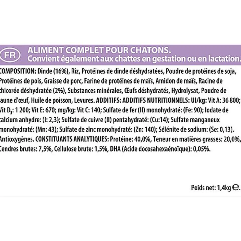 Pro Plan - Croquettes LiveClear Kitten Stérilisé Dinde pour Chaton - 1,4Kg