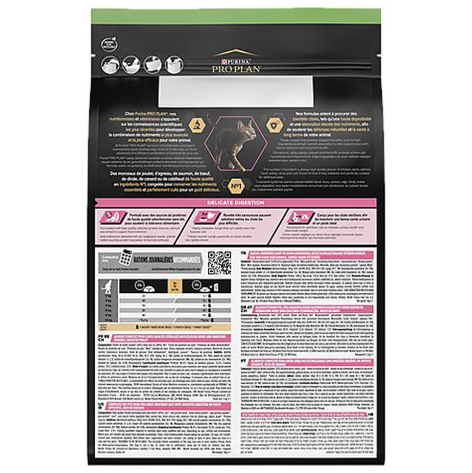 Pro Plan - Croquettes OPTIDIGEST Sterilised Adult Poulet pour Chat - 3Kg
