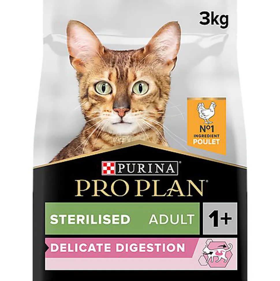 Pro Plan - Croquettes OPTIDIGEST Sterilised Adult Poulet pour Chat - 3Kg