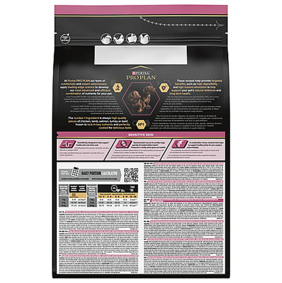 Pro Plan - Croquettes OPTIDERMA Small & Mini Sensitive Skin Saumon pour Chiot - 3Kg