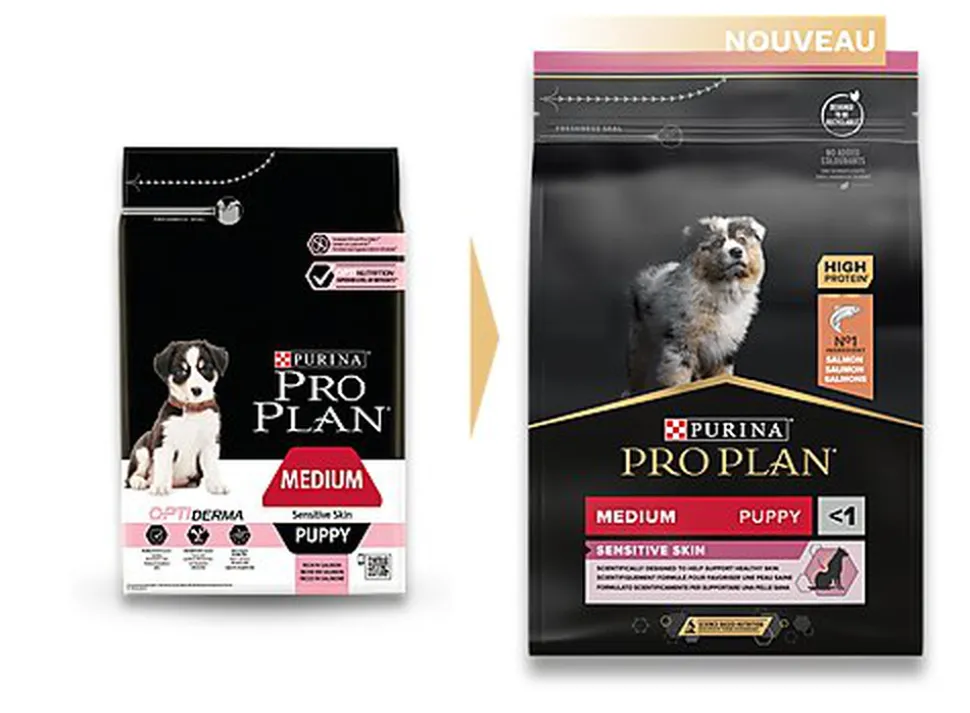 Pro Plan - Croquettes OPTIDERMA Medium Sensitive Skin Saumon pour Chiot