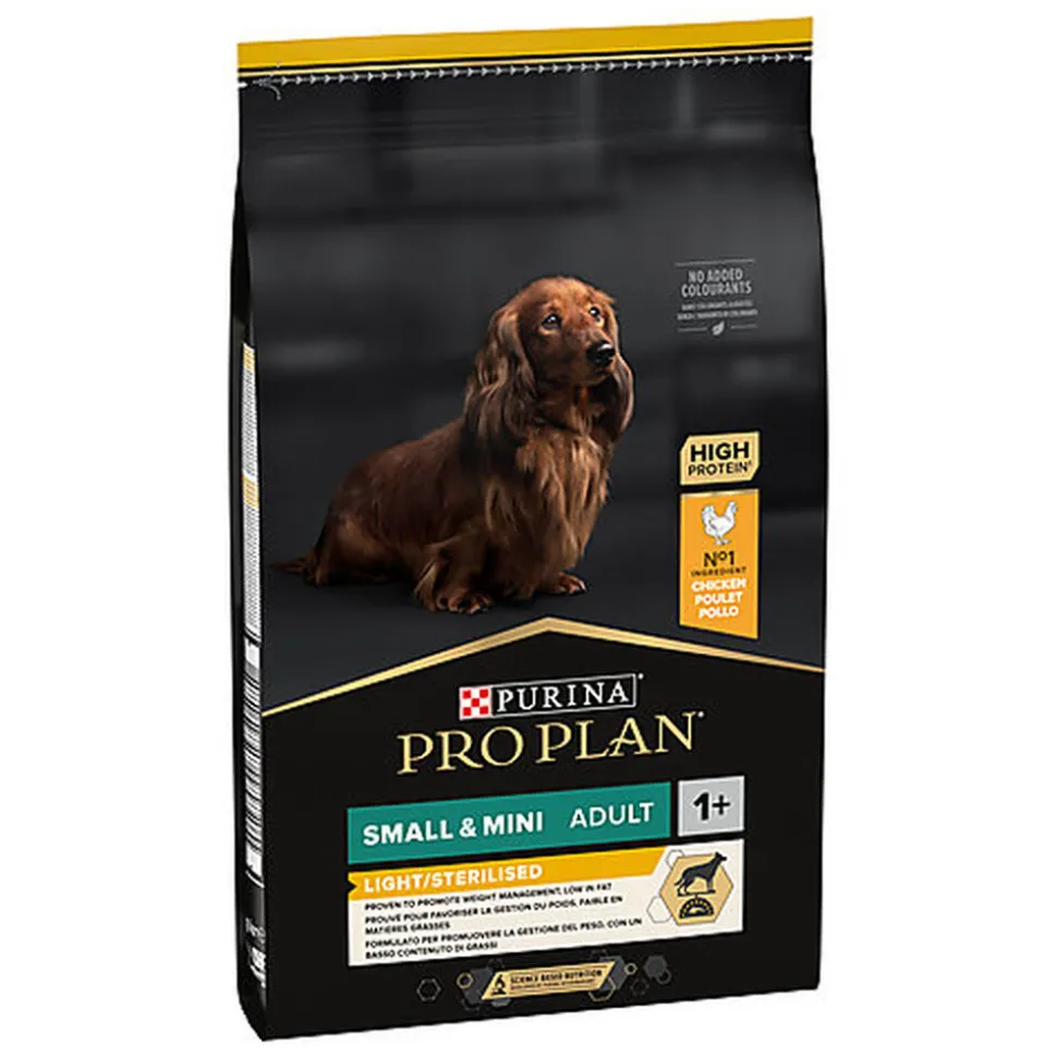 Pro Plan - Croquettes Small & Mini Light Sterilised Poulet pour Chien - 7Kg