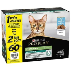 Pro Plan - Repas Adult Sterilised Maintenance Terrine Cabillaud - 10x75g le 2ème à - 60%