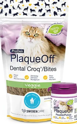 Proden - Plaque Off Friandises Dental Croq'/Bites pour Chats - 60g