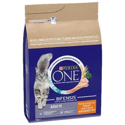 Purina One - Croquettes Adulte Bifensis au Poulet pour Chat - 3Kg