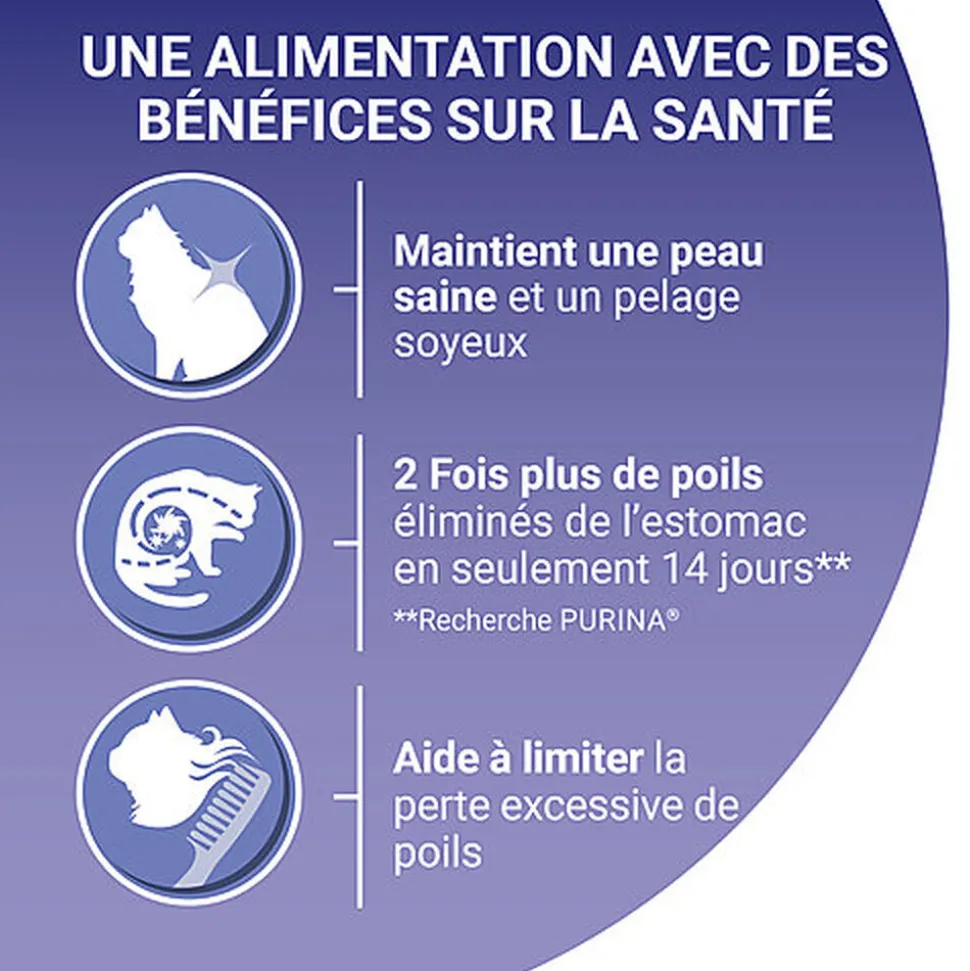 Purina One - Croquettes au Poulet et Céréales Spécial Pelage et Boules de Poils pour Chat Adulte - 1,5Kg