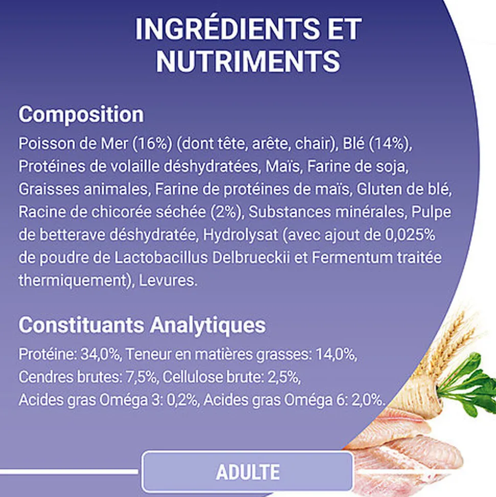 Purina One - Croquettes au Poisson et Céréales pour Chat Adulte - 3Kg