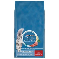 Purina One - Croquettes Stérilisé Bifensis au Bœuf pour Chat - 7,5Kg