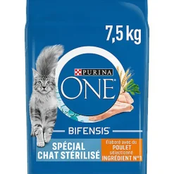 Purina One - Croquettes Stérilisé Bifensis au Poulet pour Chat - 7,5Kg