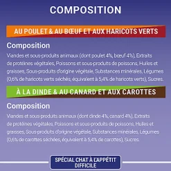 PURINA ONE - Sachets Fraîcheurs Chat difficile en Sauce Bœuf Volaille Légumes pour Chats - 4X85g