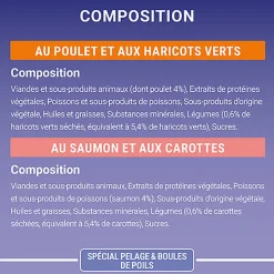 PURINA ONE - Sachets fraîcheurs Pelage Boules de Poils Saumon et Poulet pour Chats - 4x85g