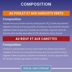 PURINA ONE - Sachets fraîcheurs Poulet et Boeuf pour Chats Stérilisés - 4x85g