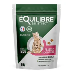 Équilibre & Instinct - Friandises Adulte au Saumon pour Chat - 80g