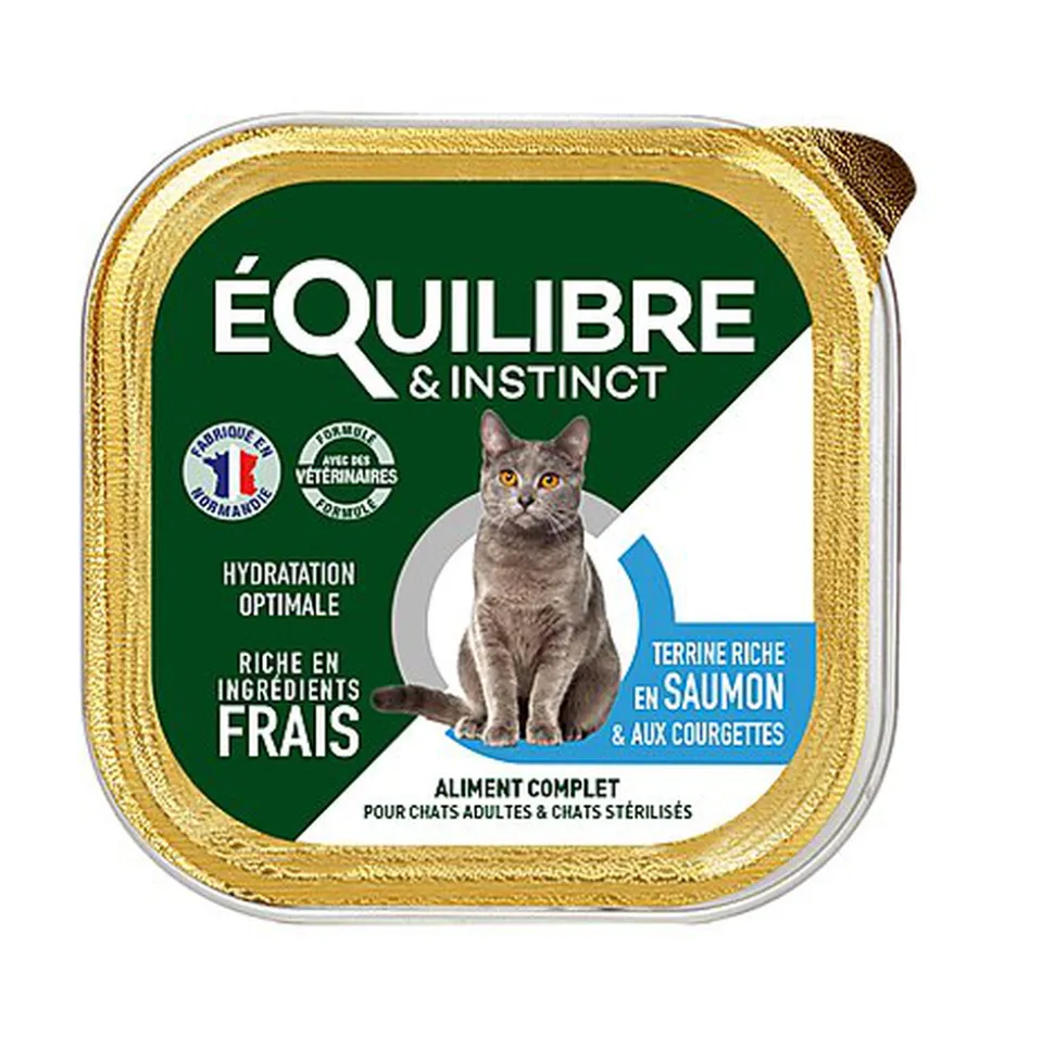 Équilibre & Instinct - Pâtée au Saumon et Courgettes pour Chat - 85g
