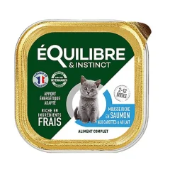 Équilibre & Instinct - Pâtée en Mousse au Saumon pour Chaton - 85g