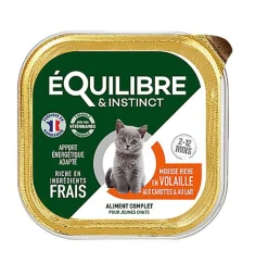 Équilibre & Instinct - Pâtée en Mousse à la Volaille pour Chaton - 85g