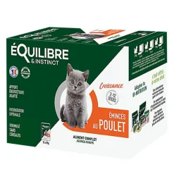 Équilibre & Instinct - Sachets Fraîcheurs au Poulet pour Chaton - 12x85g