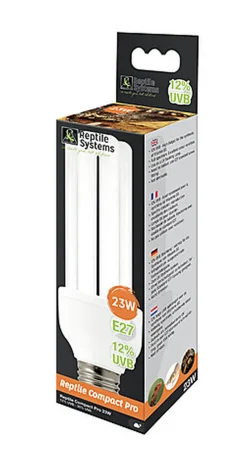 Reptile Systems - Lampe Compact Pro 12% UVB E27 pour Reptiles - 23W