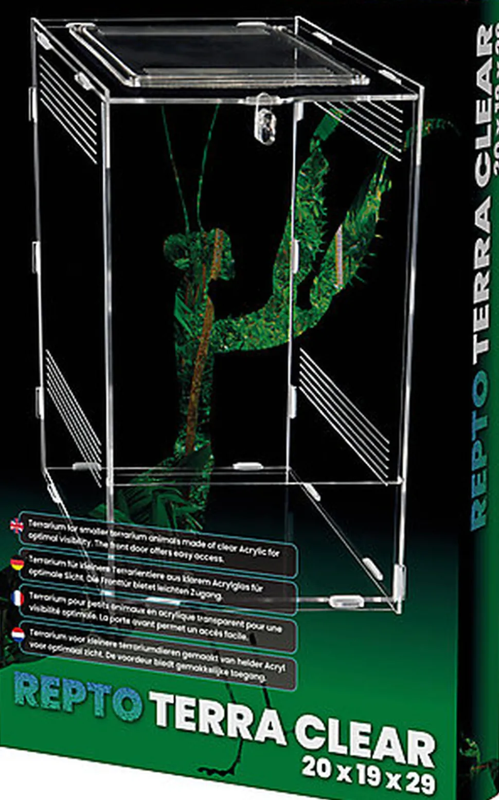 Repto - Terrarium AcryliqueTerra Clear - 19,5x18,5x29cm