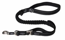Rogz - Laisse Control Lead Anti-choc pour Chien - Noir