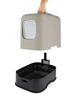 Rotho MyPet - Maison de Toilette Biala pour Chat - Cappuccino