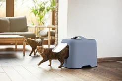 Rotho MyPet - Maison de Toilette Biala pour Chat - Bleu