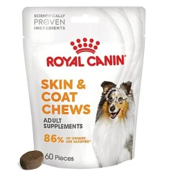 Royal Canin - Aliment Complémentaire Adult Skin & Coat Chews pour Chiens - 240g