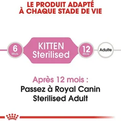 Royal Canin - Croquettes Kitten Sterilised pour Chaton - 400g