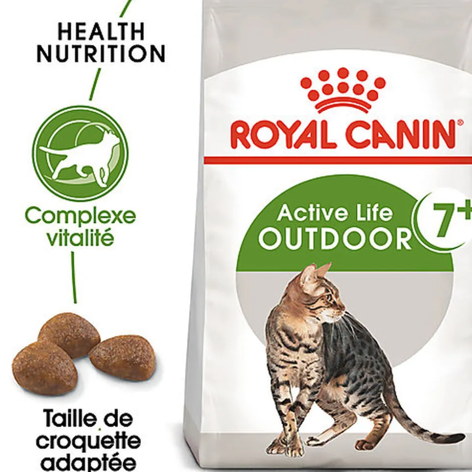 Royal Canin - Croquettes OUTDOOR7+ CHAT D'EXTERIEUR pour Chat Seniors