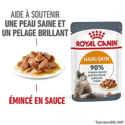 Royal Canin - Sachets Hair&Skin Sauce pour Chat - 12x85g