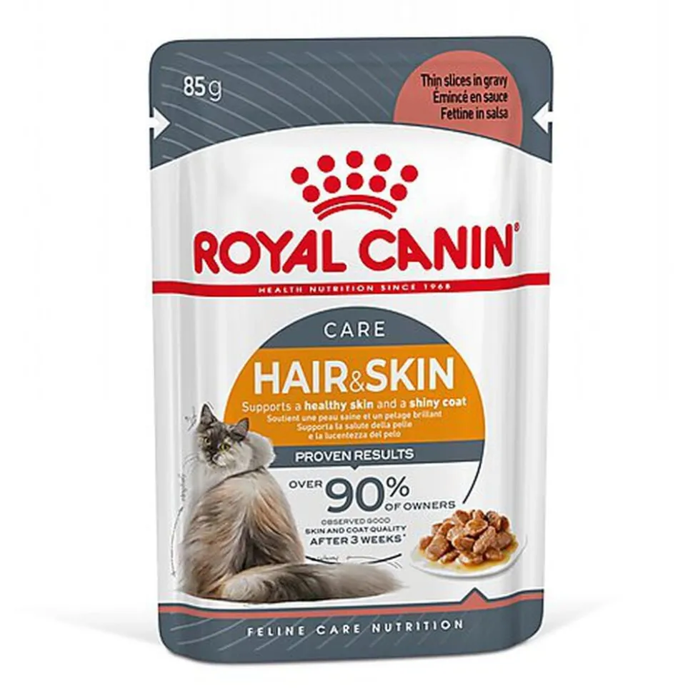 Royal Canin - Sachets Hair&Skin Sauce pour Chat - 12x85g